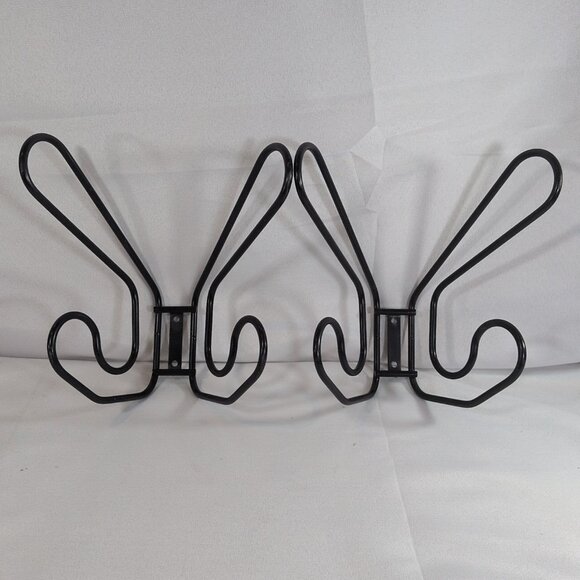 IKEA 2 Set Fran Black Metal Wall Coat Rack Hook Hanger Butterfly 801.075.11 Hat - Picture 1 of 16